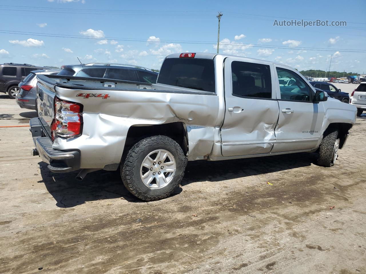 2016 Chevrolet Silverado K1500 Lt Silver vin: 3GCUKRECXGG238219