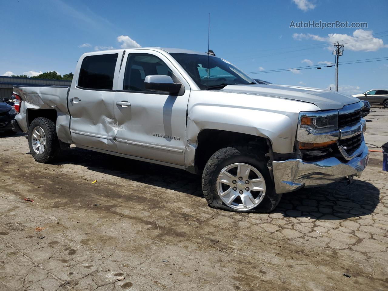 2016 Chevrolet Silverado K1500 Lt Silver vin: 3GCUKRECXGG238219