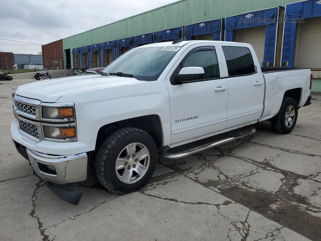 2015 Chevrolet Silverado K1500 Lt White vin: 3GCUKREH0FG203392