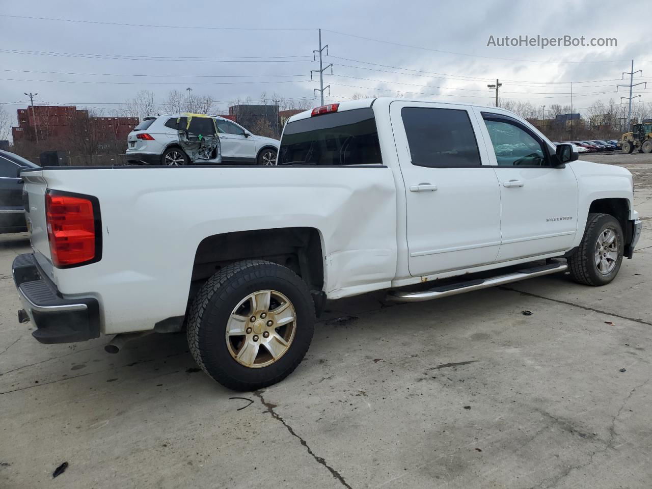 2015 Chevrolet Silverado K1500 Lt White vin: 3GCUKREH0FG203392