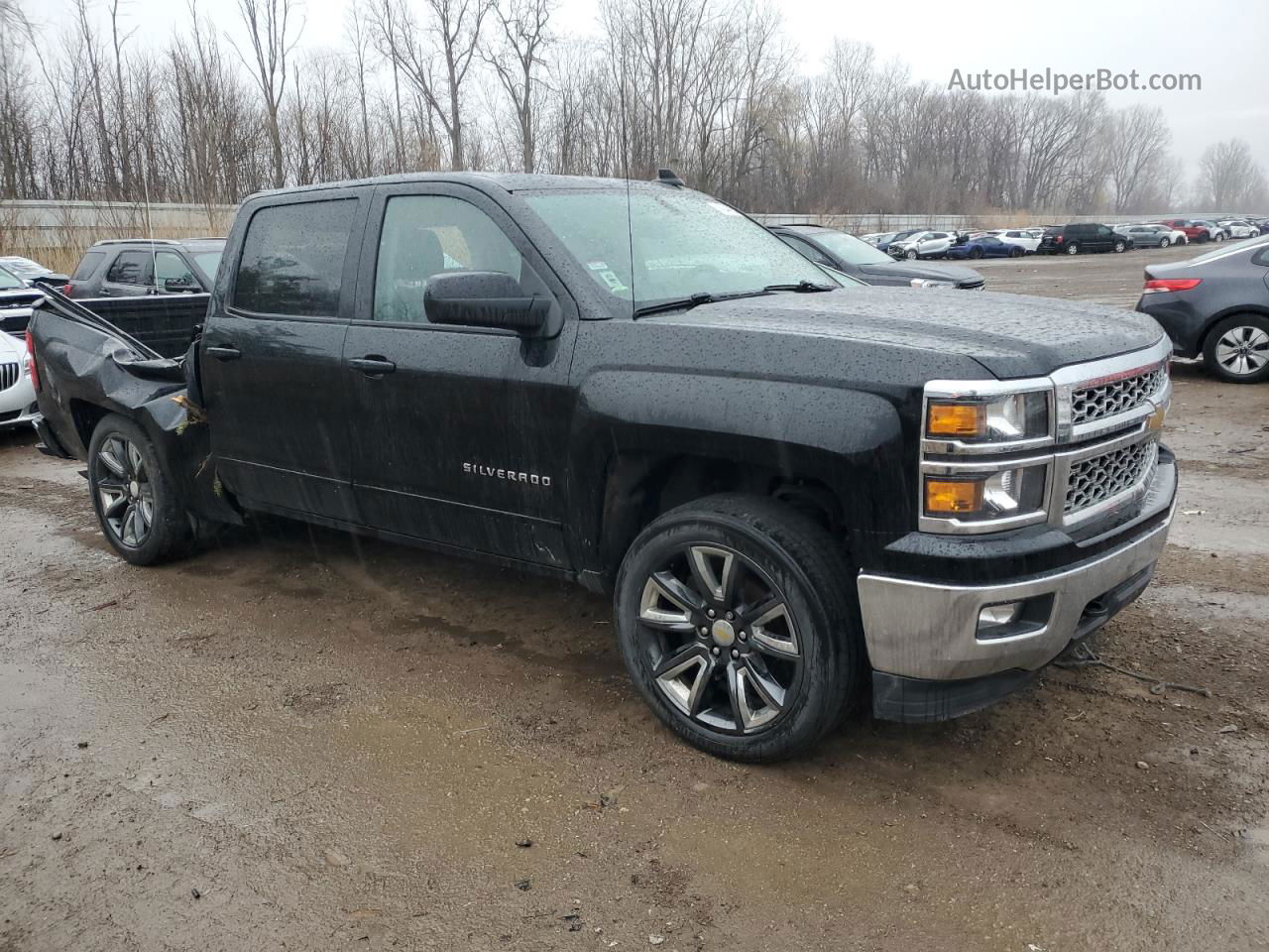 2015 Chevrolet Silverado K1500 Lt Black vin: 3GCUKREH2FG130056