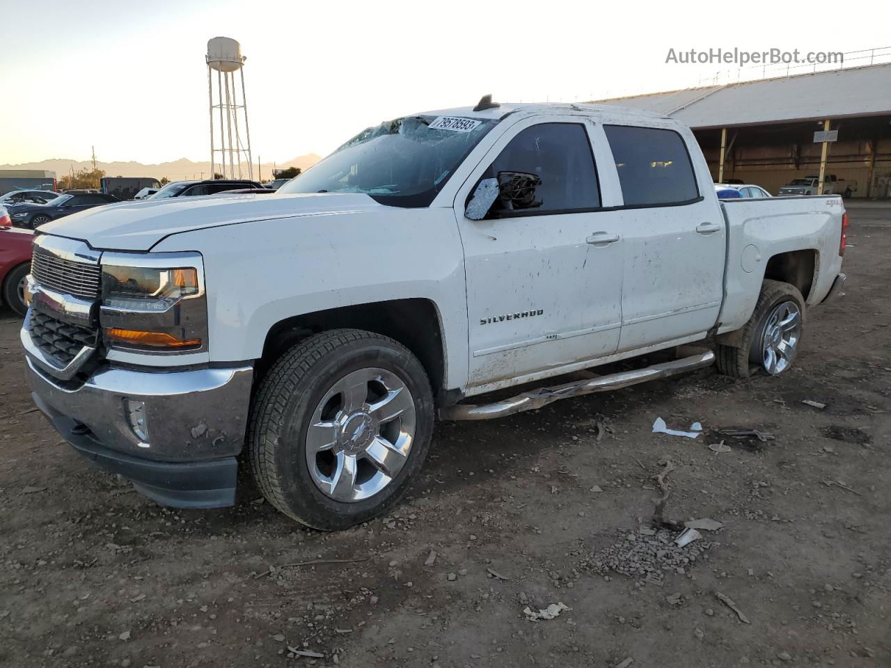 2018 Chevrolet Silverado K1500 Lt White vin: 3GCUKRER2JG351674