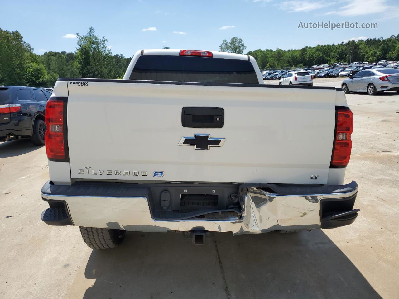 2018 Chevrolet Silverado K1500 Lt White vin: 3GCUKRER6JG278325