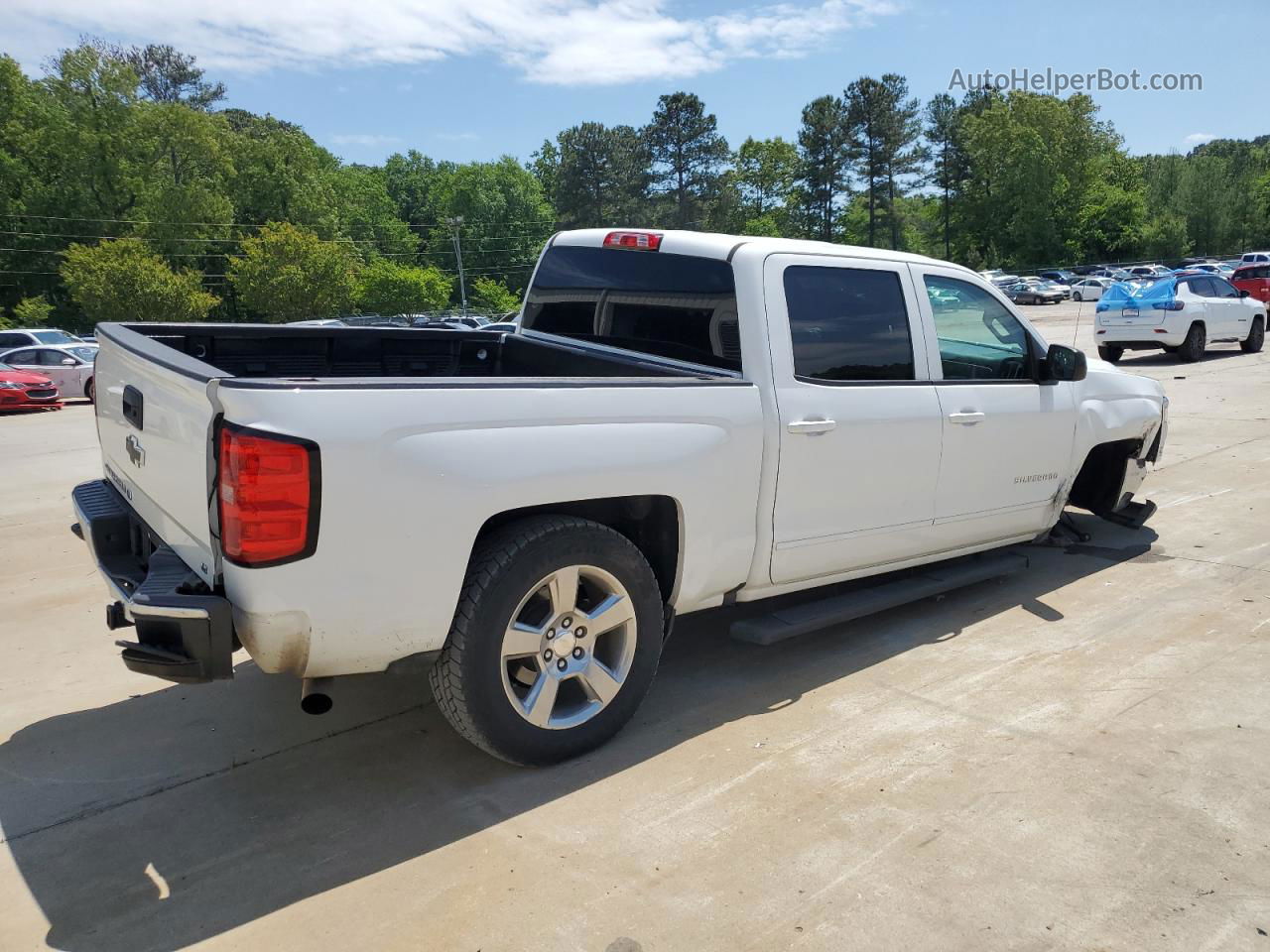 2018 Chevrolet Silverado K1500 Lt White vin: 3GCUKRER6JG278325