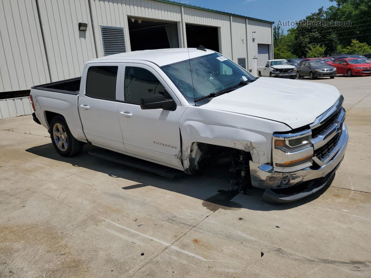 2018 Chevrolet Silverado K1500 Lt White vin: 3GCUKRER6JG278325