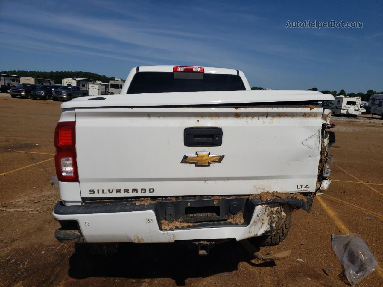 2016 Chevrolet Silverado K1500 Ltz White vin: 3GCUKSEC1GG224698