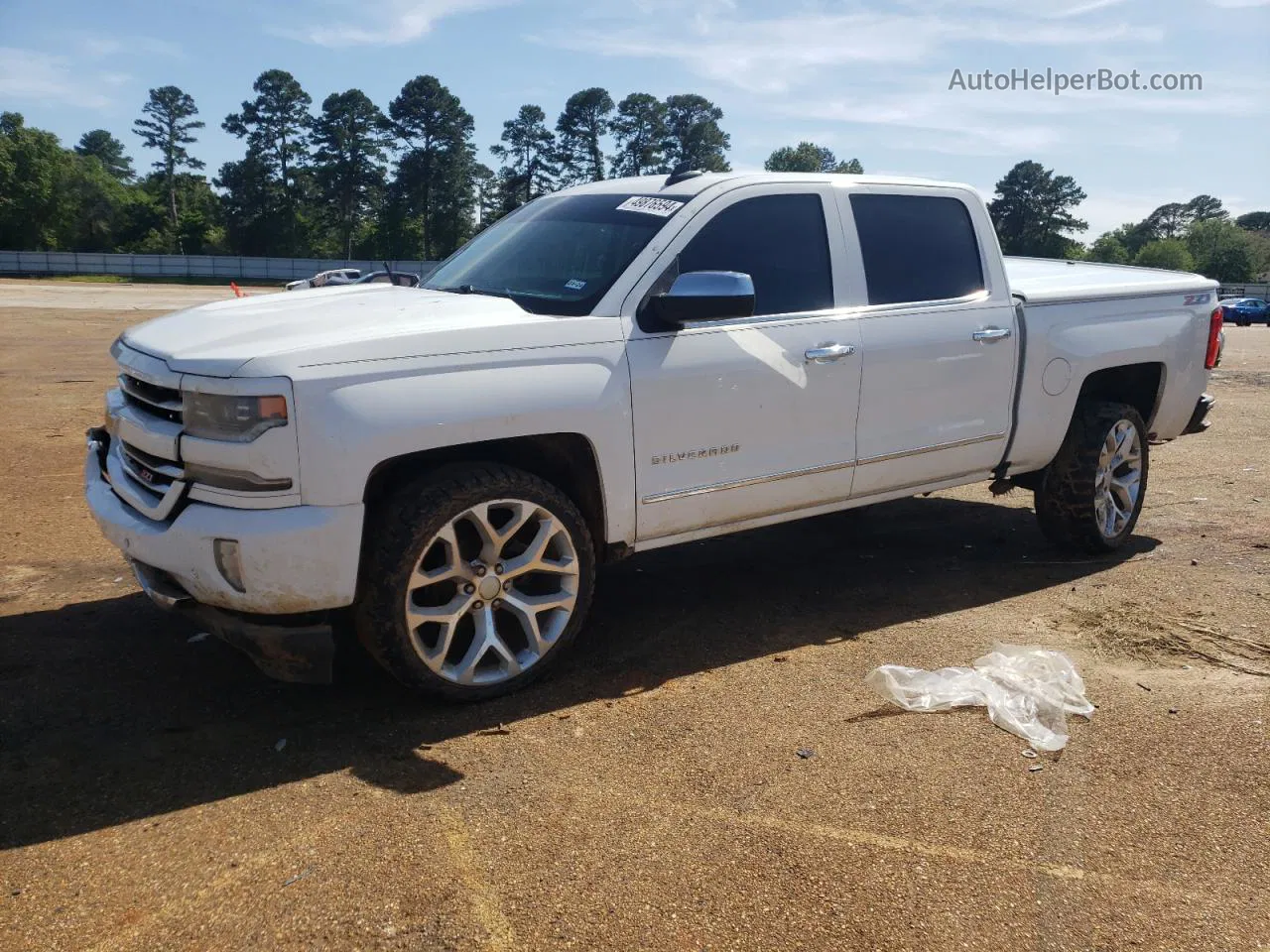 2016 Chevrolet Silverado K1500 Ltz White vin: 3GCUKSEC1GG224698