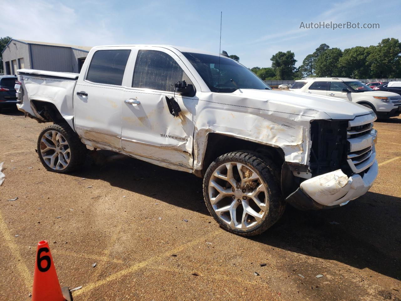 2016 Chevrolet Silverado K1500 Ltz White vin: 3GCUKSEC1GG224698