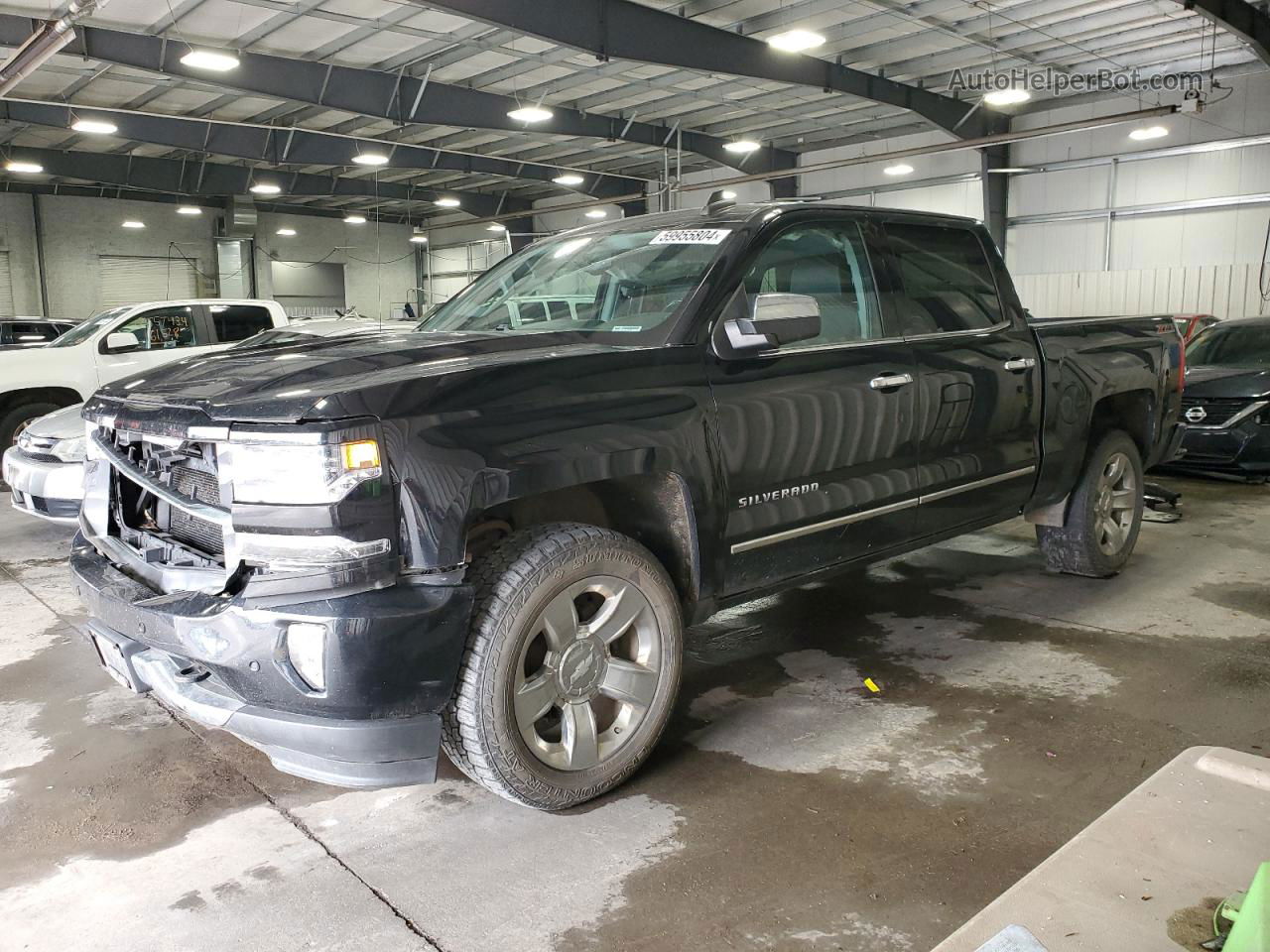 2016 Chevrolet Silverado K1500 Ltz Black vin: 3GCUKSEC1GG334988