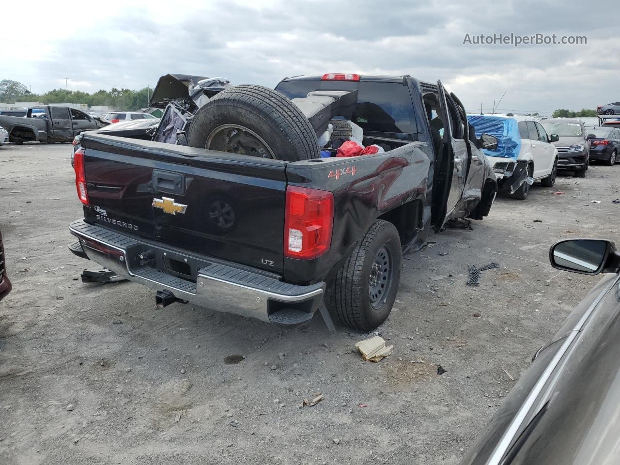 2018 Chevrolet Silverado K1500 Ltz Black vin: 3GCUKSEC2JG632179