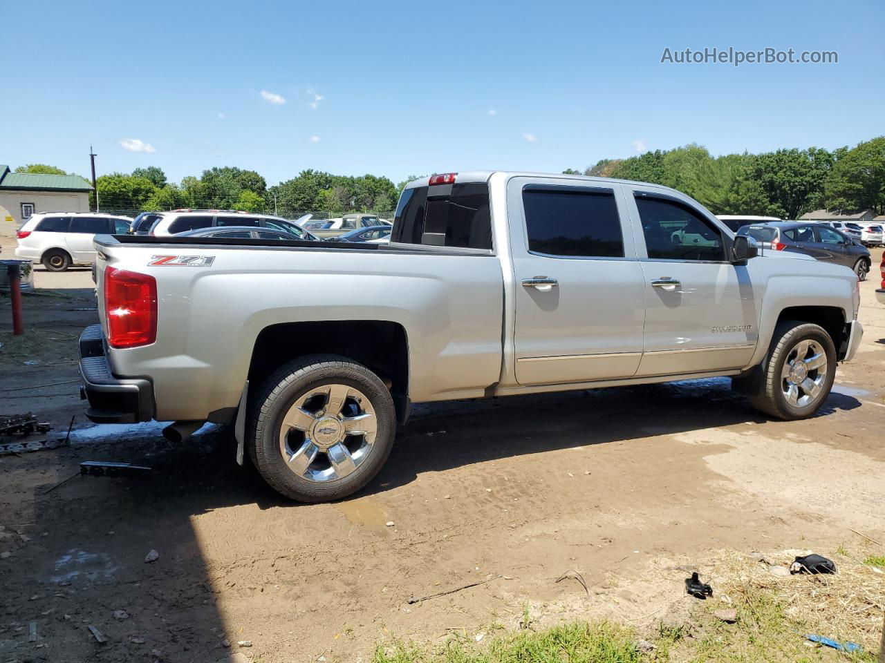 2016 Chevrolet Silverado K1500 Ltz Silver vin: 3GCUKSEC4GG260904