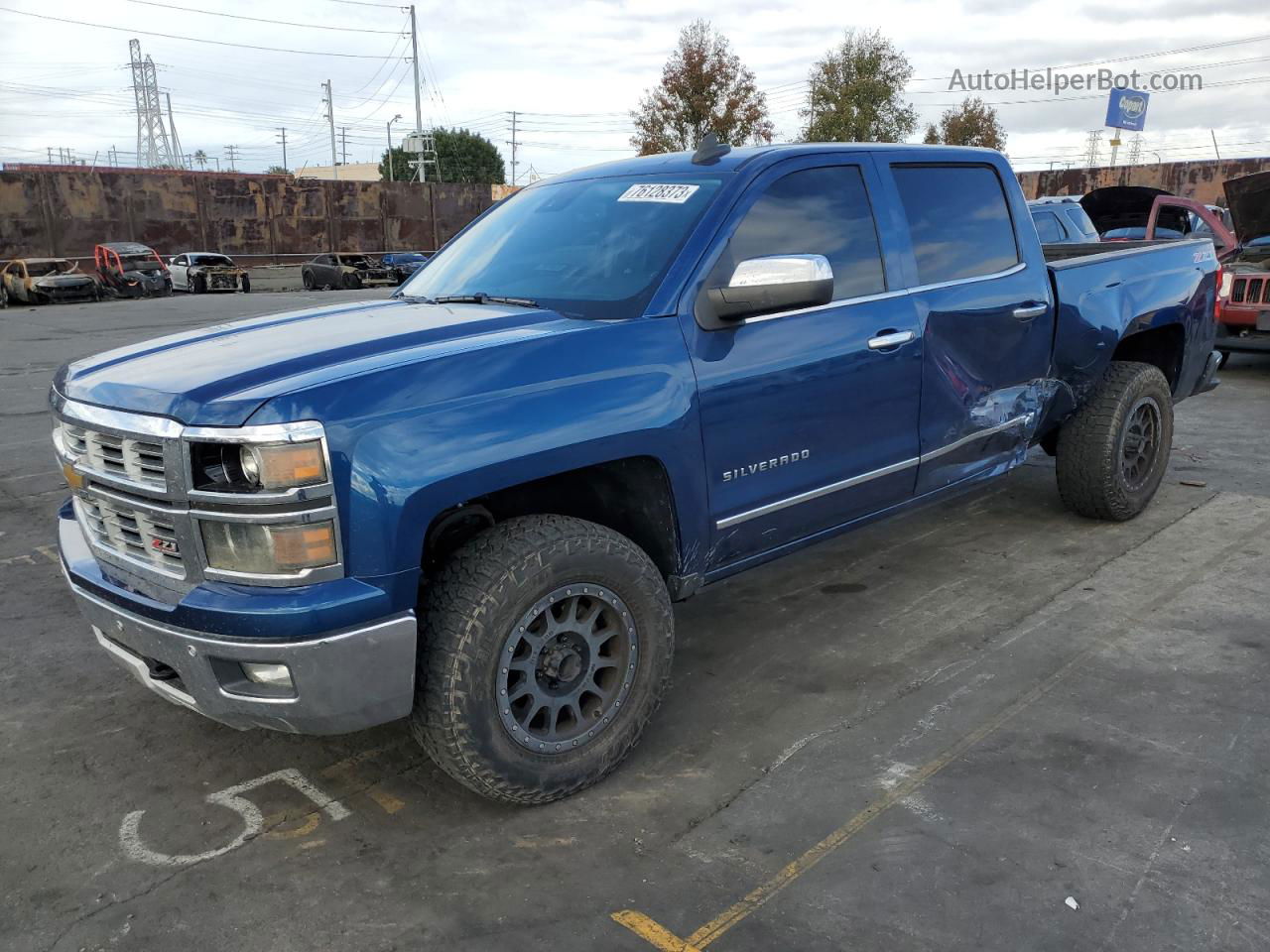 2015 Chevrolet Silverado K1500 Ltz Blue vin: 3GCUKSEC5FG377552