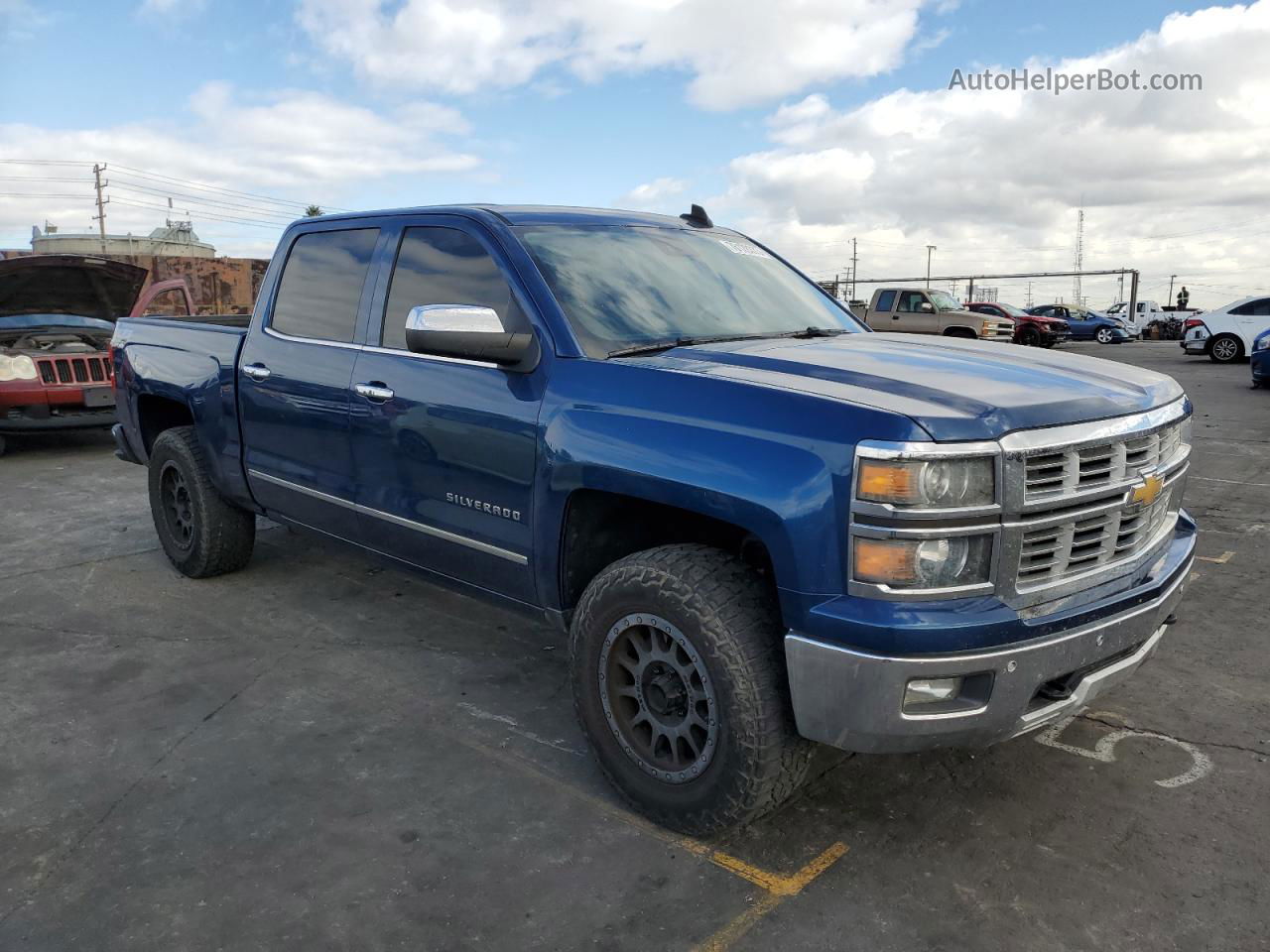 2015 Chevrolet Silverado K1500 Ltz Blue vin: 3GCUKSEC5FG377552