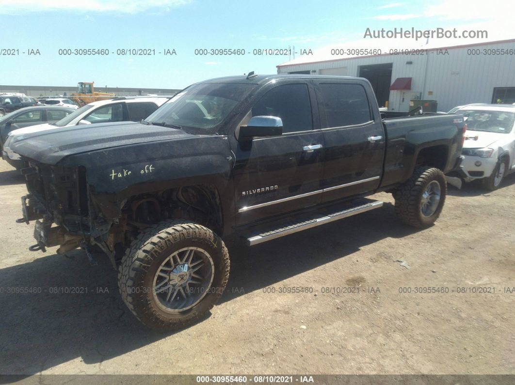 2014 Chevrolet Silverado 1500 Ltz Black vin: 3GCUKSEC6EG233572