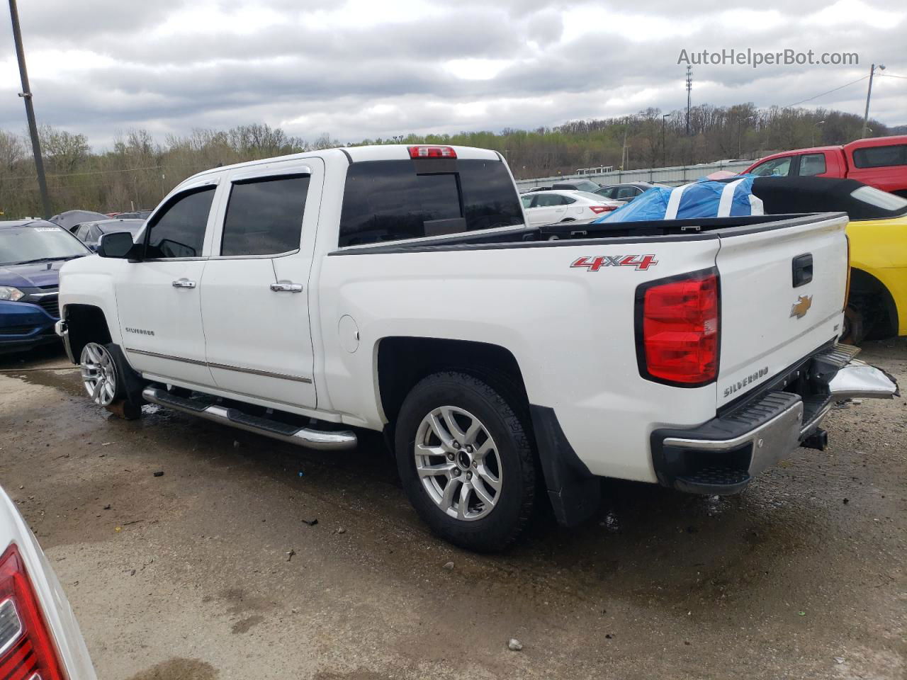 2015 Chevrolet Silverado K1500 Ltz White vin: 3GCUKSEC6FG512439