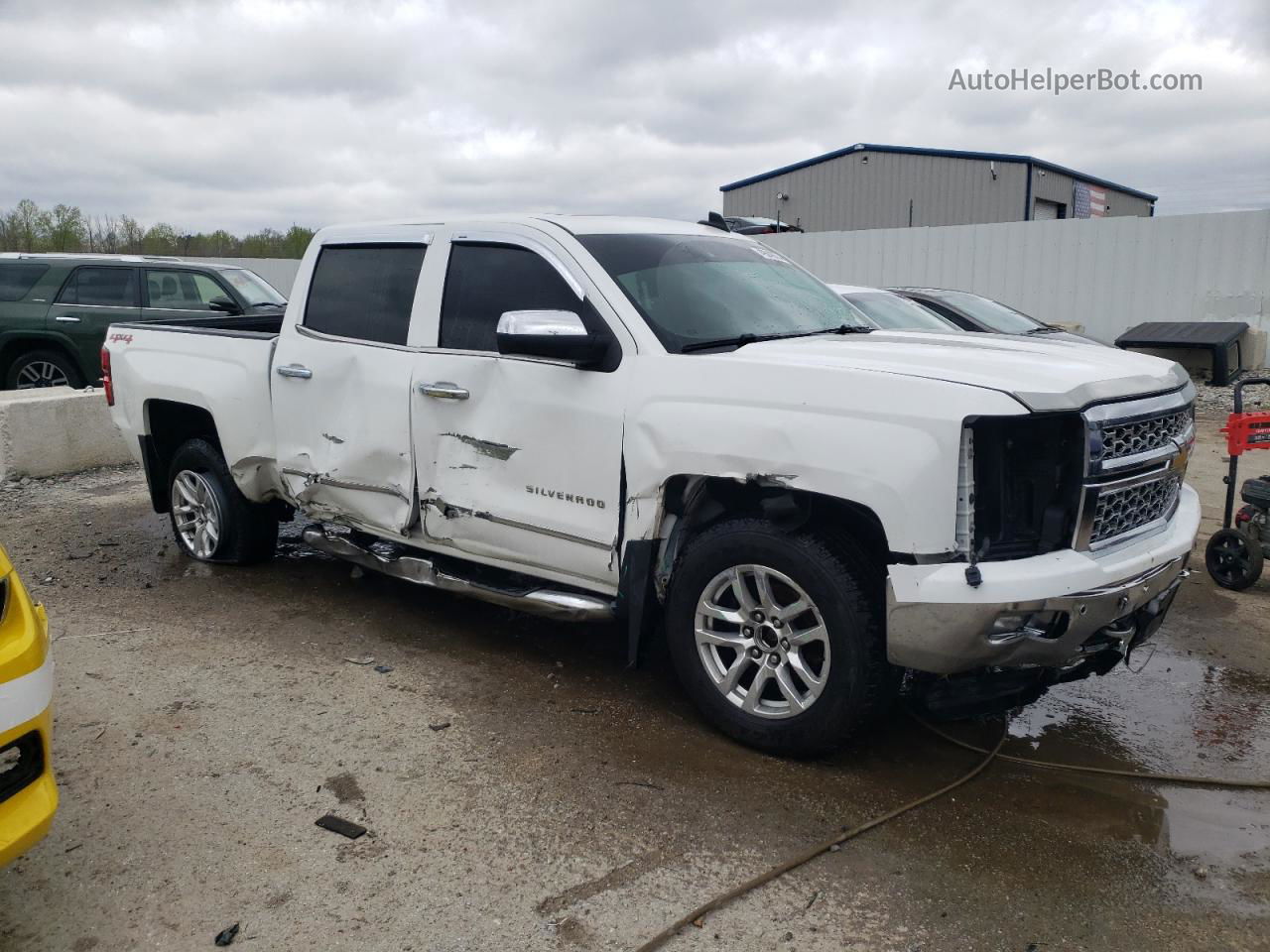 2015 Chevrolet Silverado K1500 Ltz White vin: 3GCUKSEC6FG512439