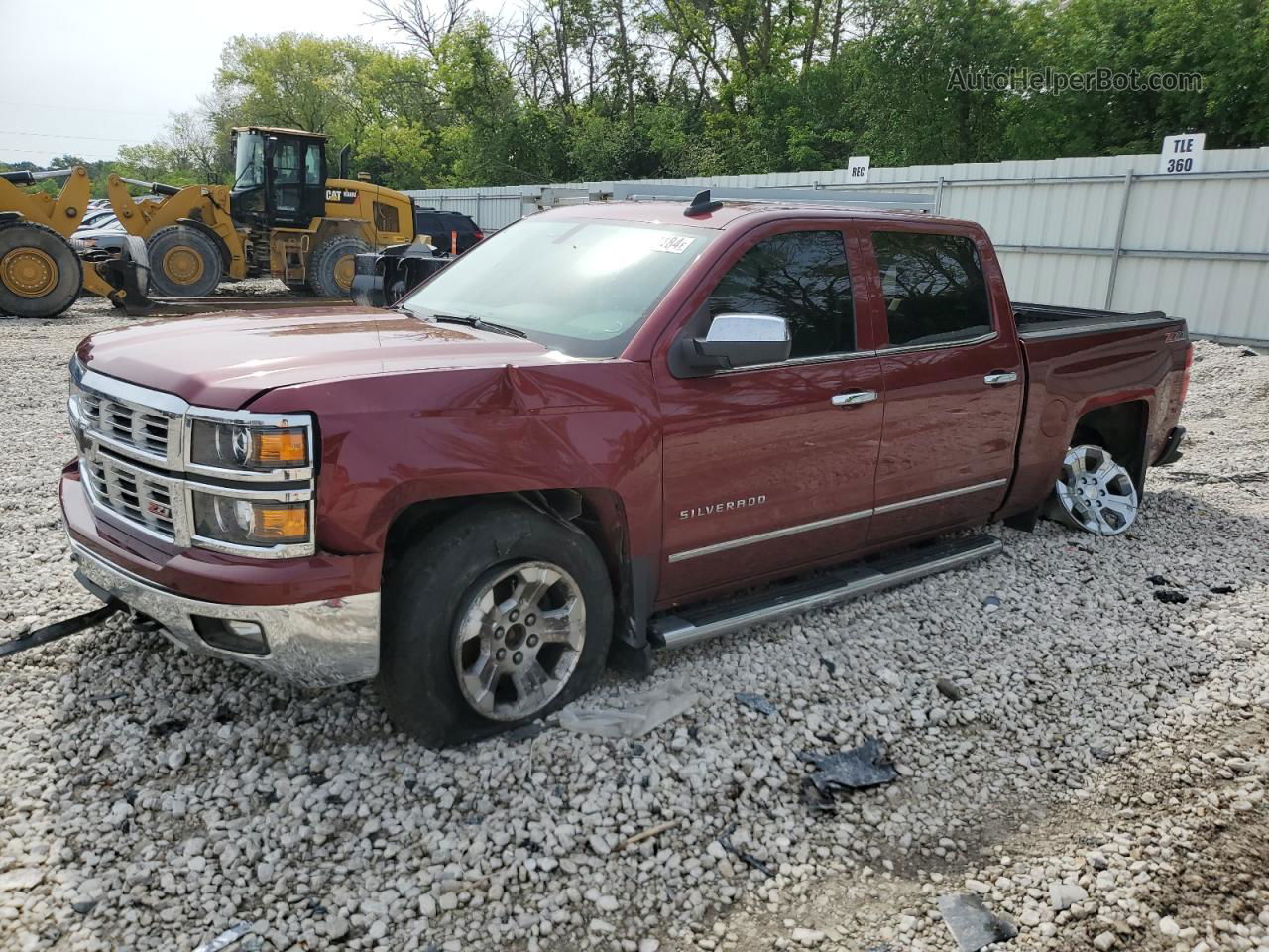 2015 Chevrolet Silverado K1500 Ltz Red vin: 3GCUKSEC9FG127795