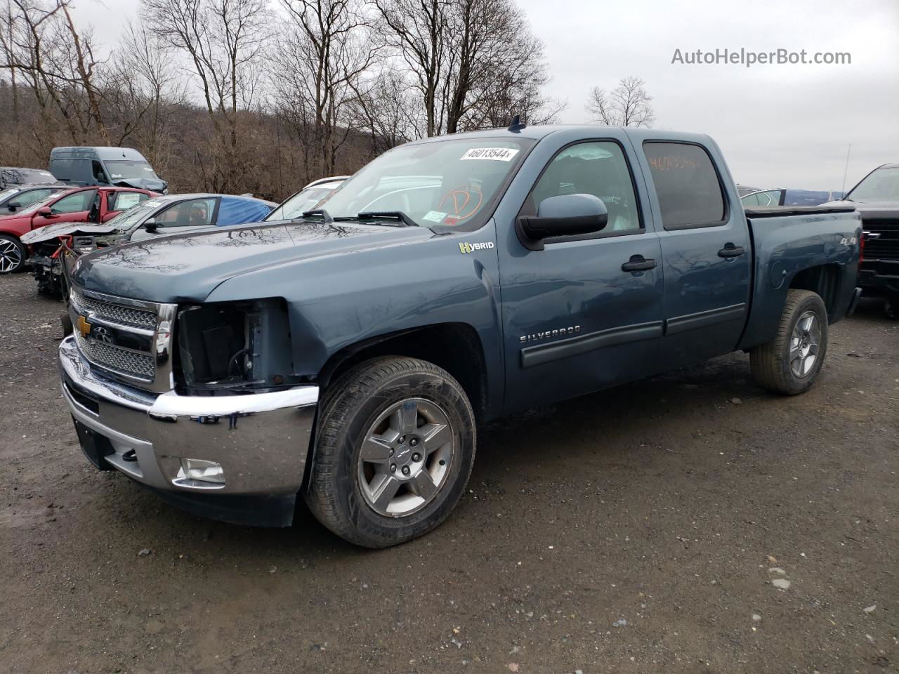 2013 Chevrolet Silverado K1500 Hybrid Blue vin: 3GCUKUEJ6DG232673