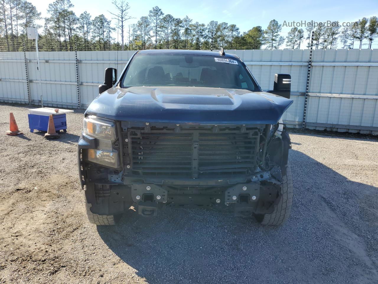 2019 Chevrolet Silverado K1500 Custom Blue vin: 3GCUYBEF2KG700071