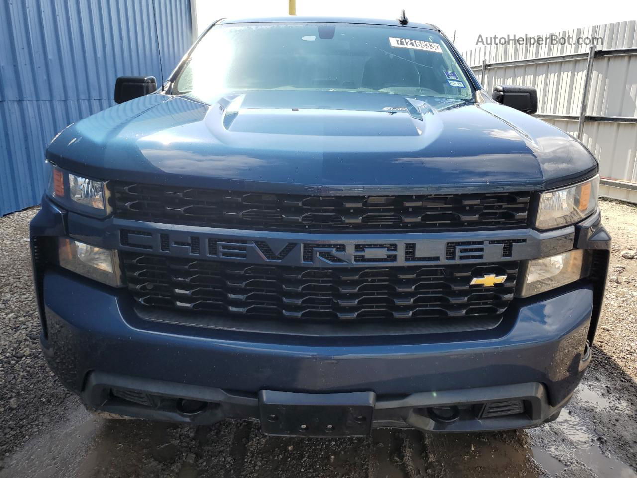 2019 Chevrolet Silverado K1500 Custom Синий vin: 3GCUYBEF8KG140332