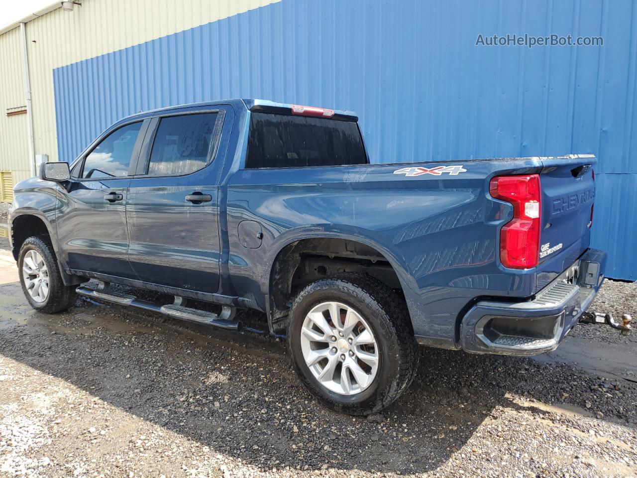 2019 Chevrolet Silverado K1500 Custom Синий vin: 3GCUYBEF8KG140332