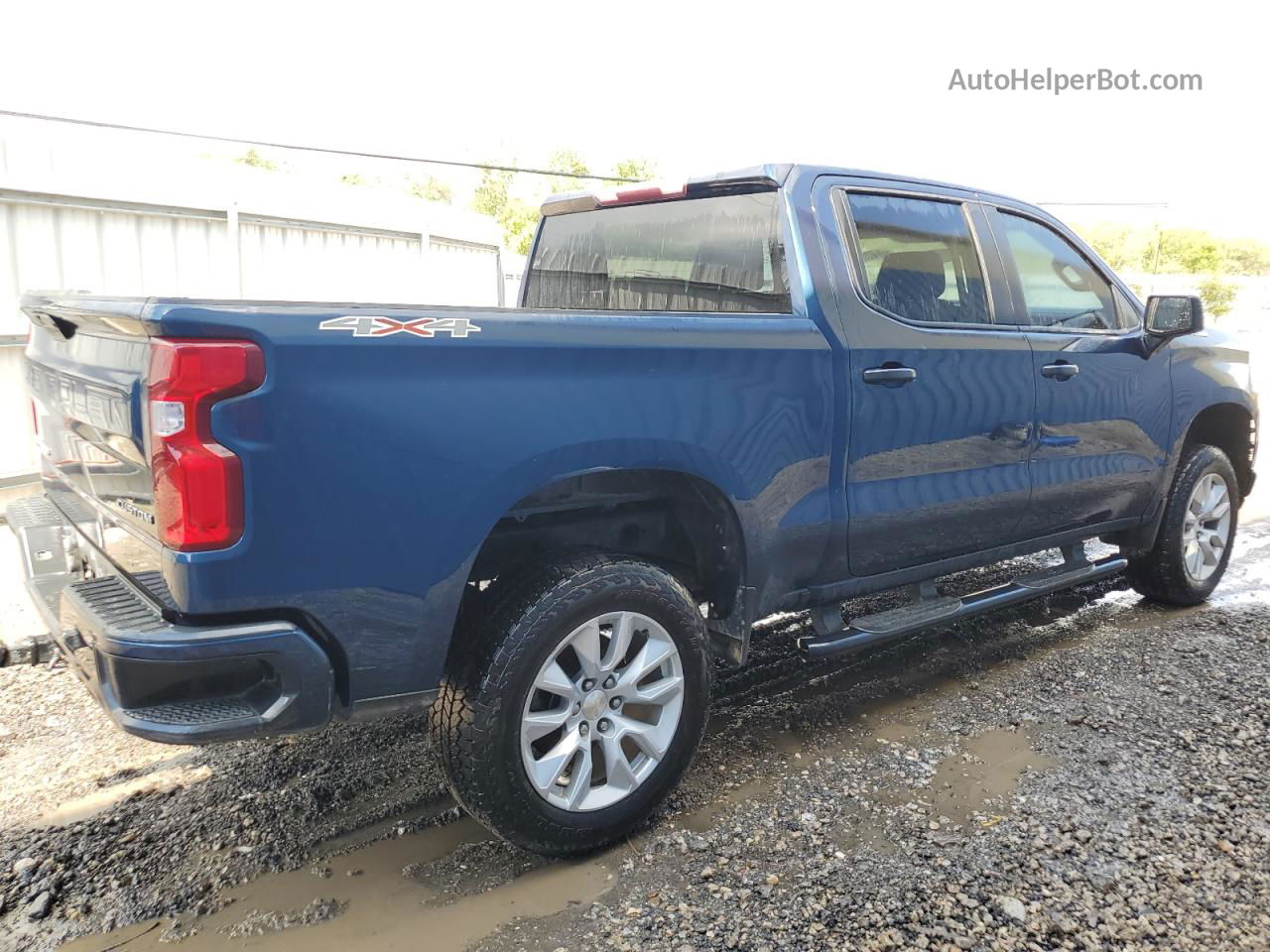 2019 Chevrolet Silverado K1500 Custom Синий vin: 3GCUYBEF8KG140332