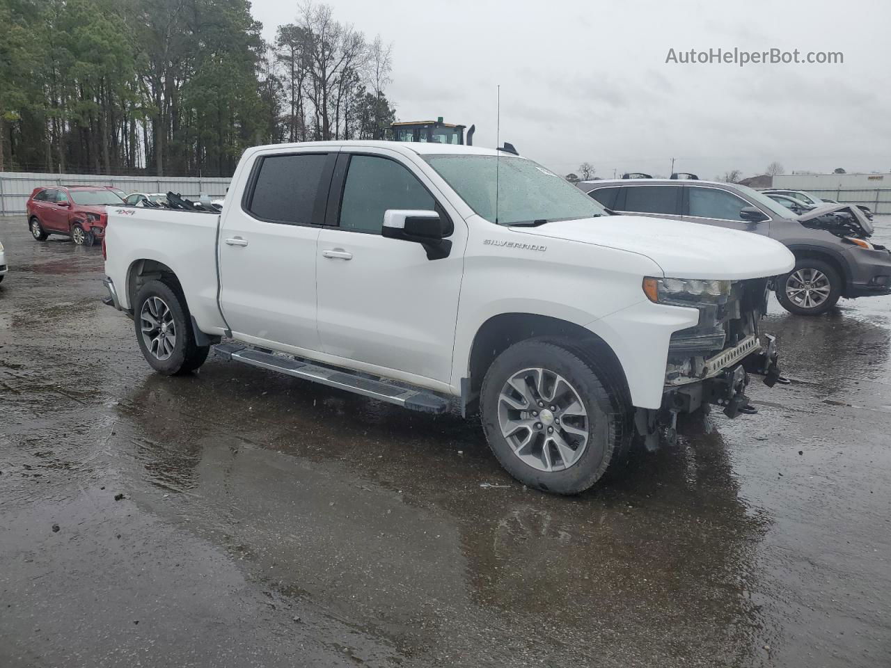 2019 Chevrolet Silverado K1500 Lt Белый vin: 3GCUYDED4KG161463