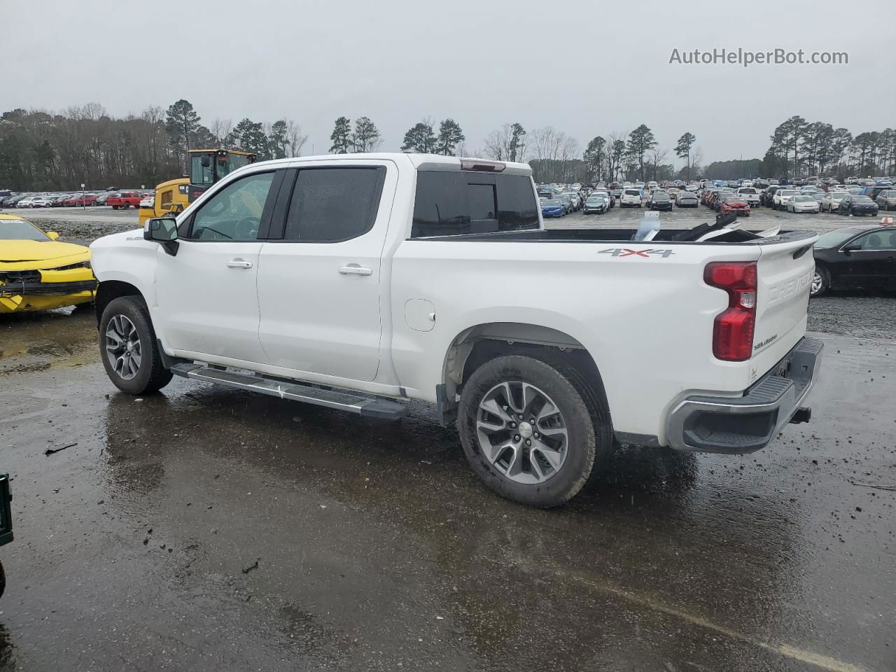 2019 Chevrolet Silverado K1500 Lt White vin: 3GCUYDED4KG161463