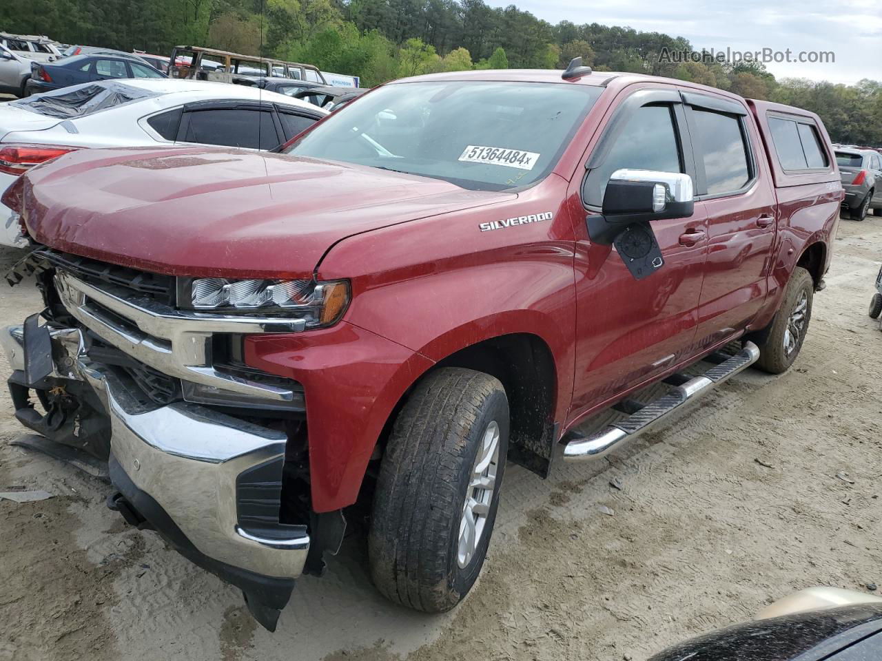 2019 Chevrolet Silverado K1500 Lt Красный vin: 3GCUYDED6KG221226