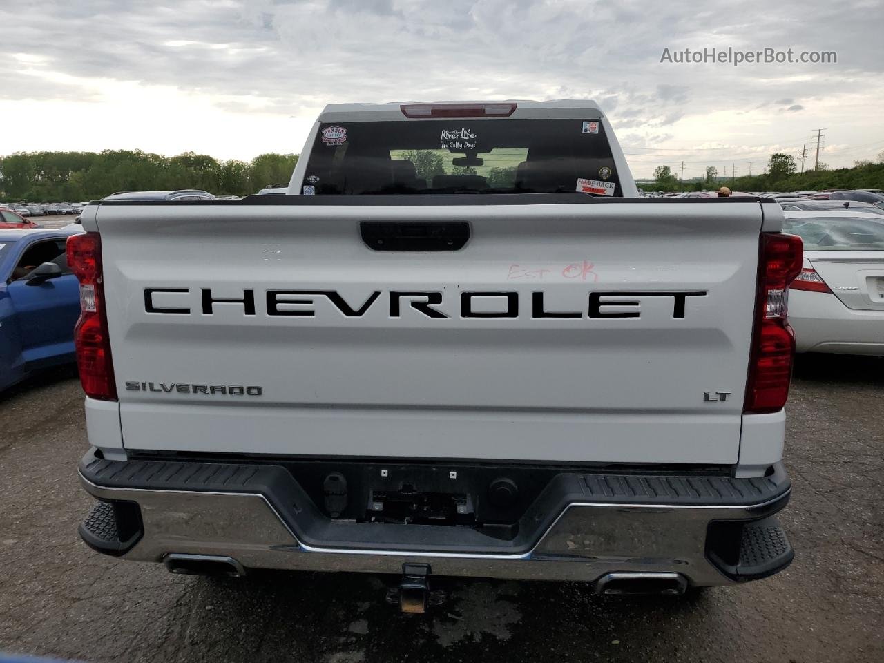 2019 Chevrolet Silverado K1500 Lt White vin: 3GCUYDEDXKG107679