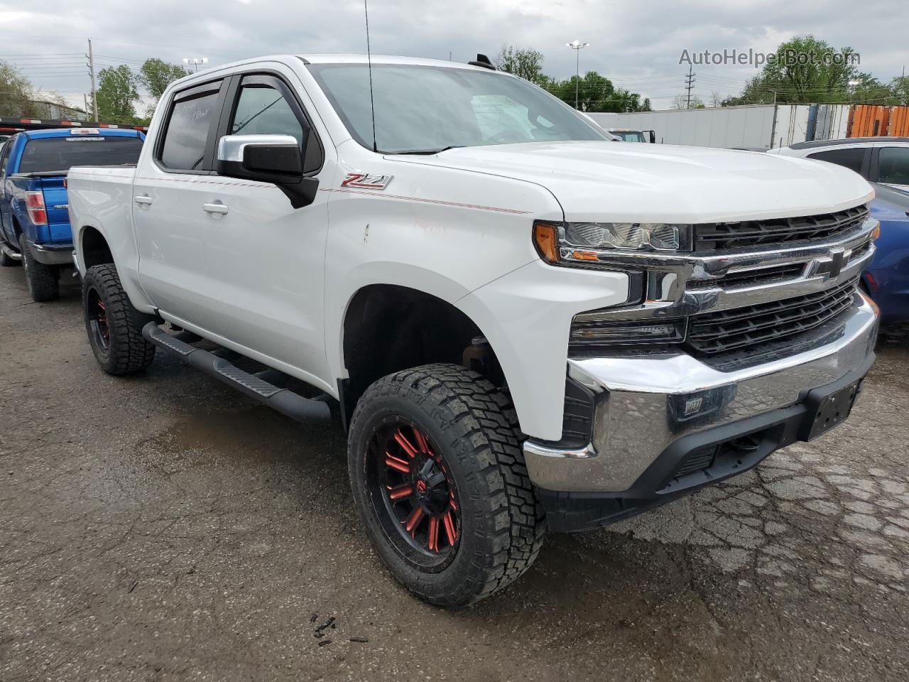 2019 Chevrolet Silverado K1500 Lt White vin: 3GCUYDEDXKG107679