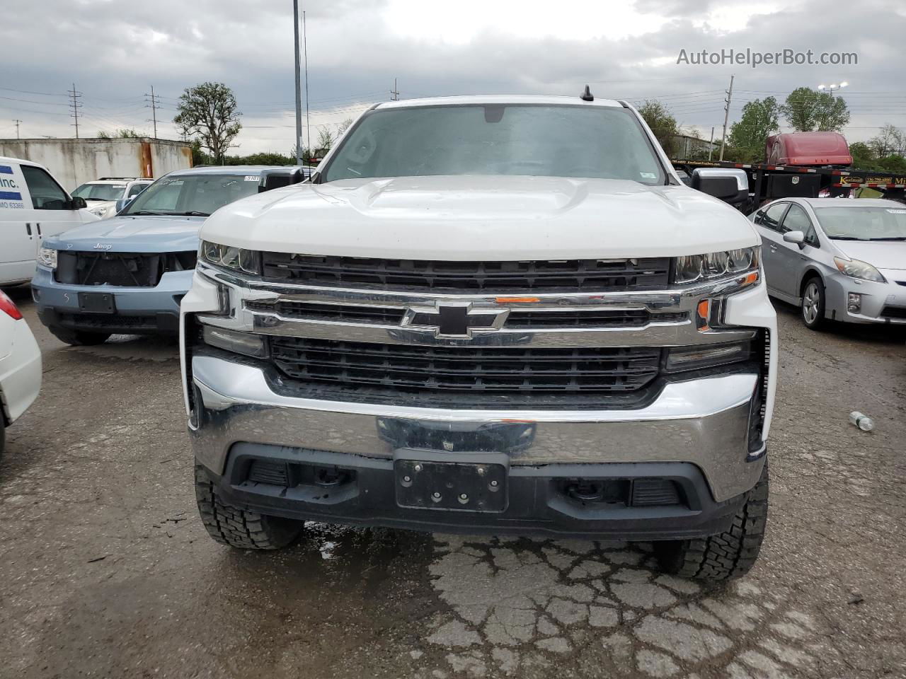 2019 Chevrolet Silverado K1500 Lt White vin: 3GCUYDEDXKG107679