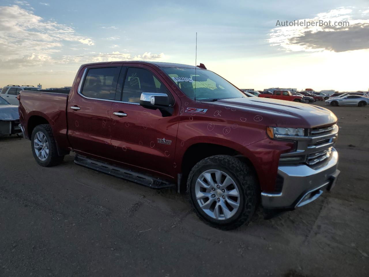 2019 Chevrolet Silverado K1500 Ltz Red vin: 3GCUYGED3KG130643