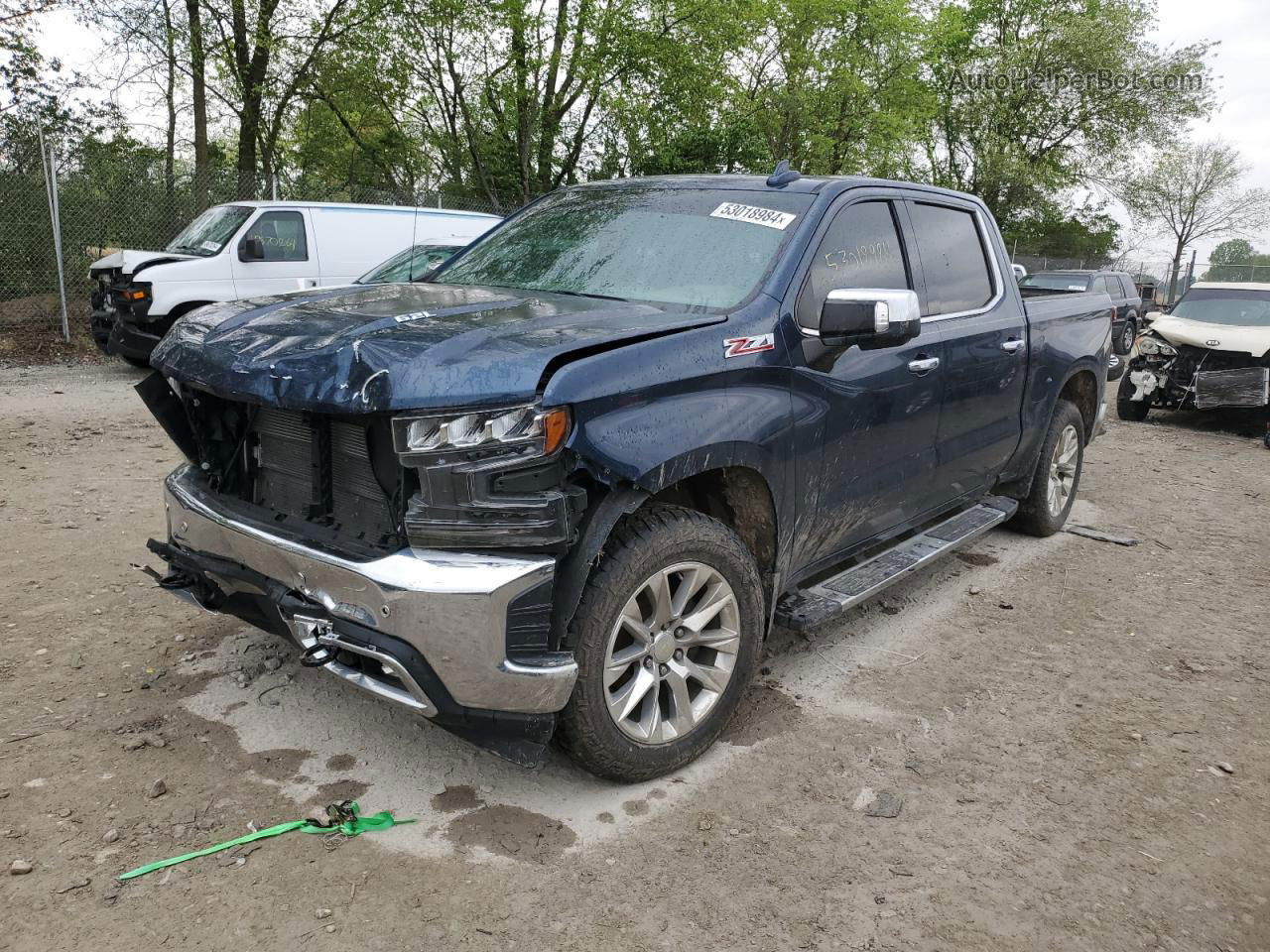 2019 Chevrolet Silverado K1500 Ltz Синий vin: 3GCUYGEL7KG242448