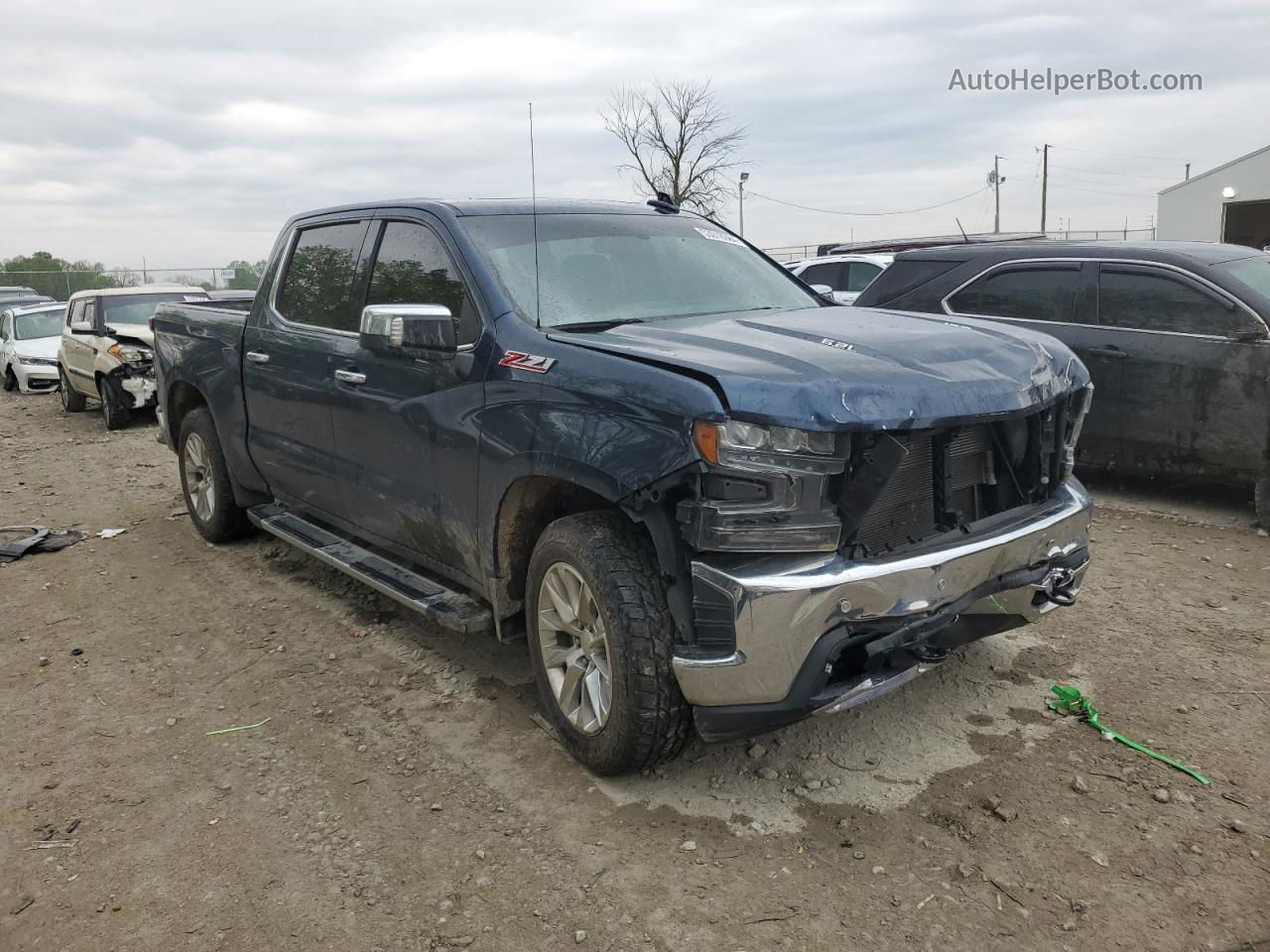 2019 Chevrolet Silverado K1500 Ltz Blue vin: 3GCUYGEL7KG242448