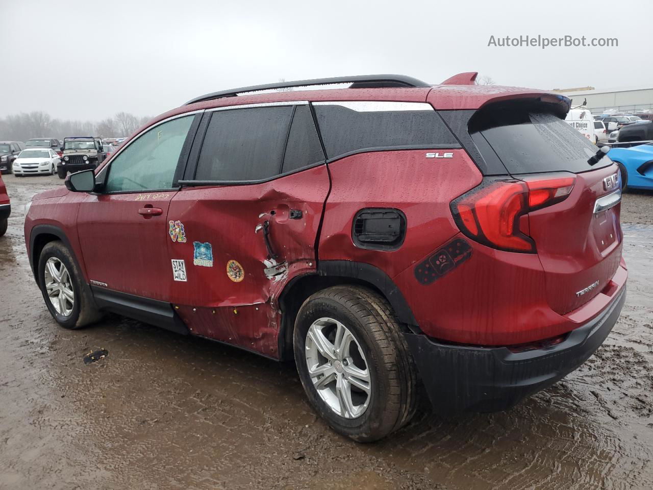 2019 Gmc Terrain Sle Burgundy vin: 3GKALMEV2KL361022