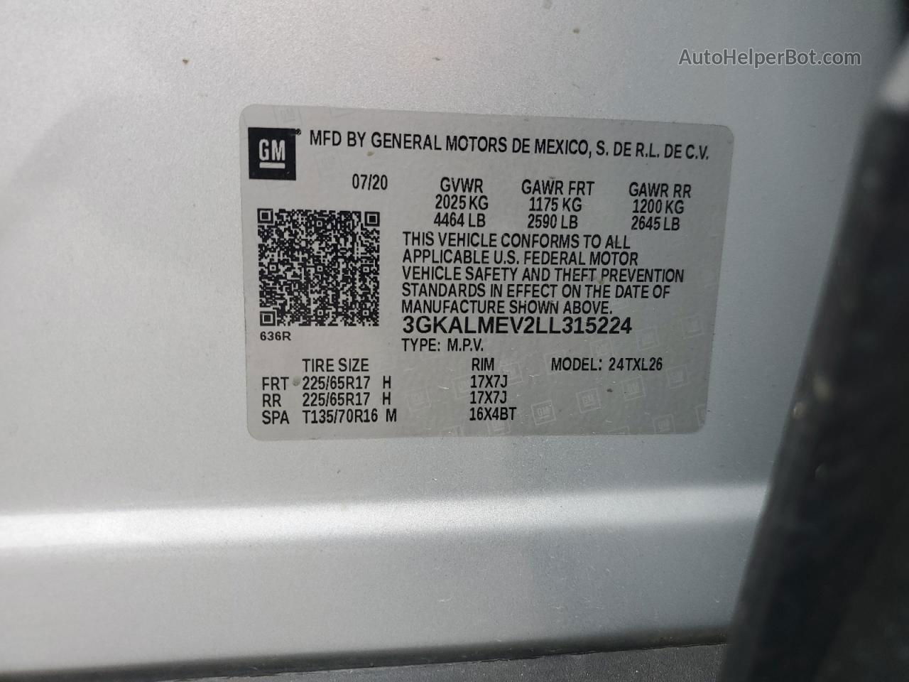 2020 Gmc Terrain Sle Silver vin: 3GKALMEV2LL315224