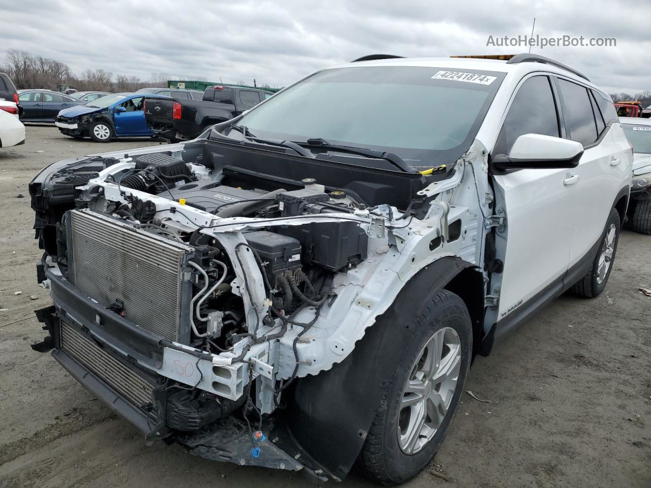 2019 Gmc Terrain Sle White vin: 3GKALMEV4KL133796