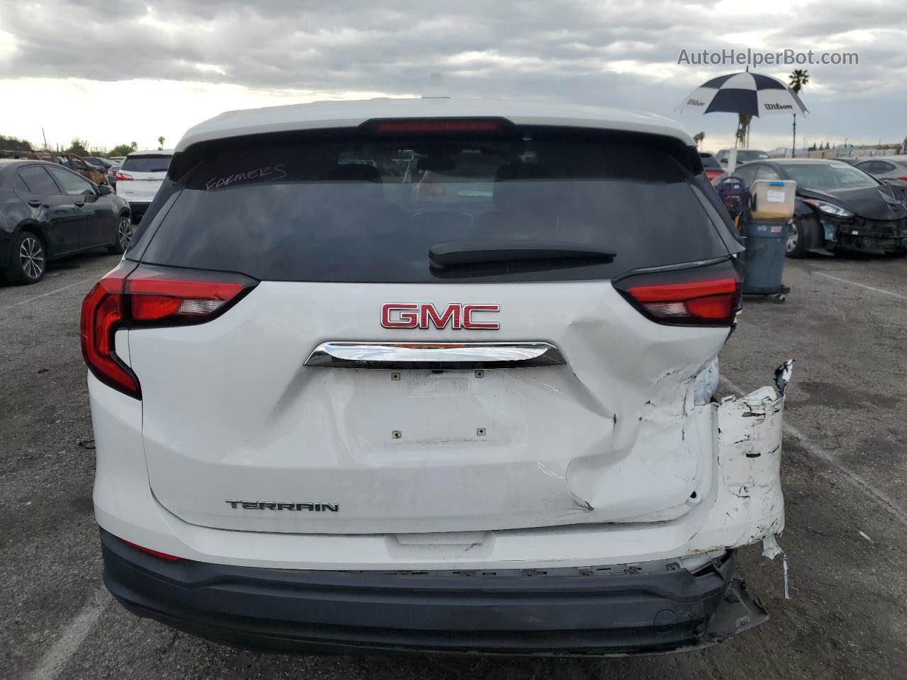 2019 Gmc Terrain Sle White vin: 3GKALMEV7KL298189