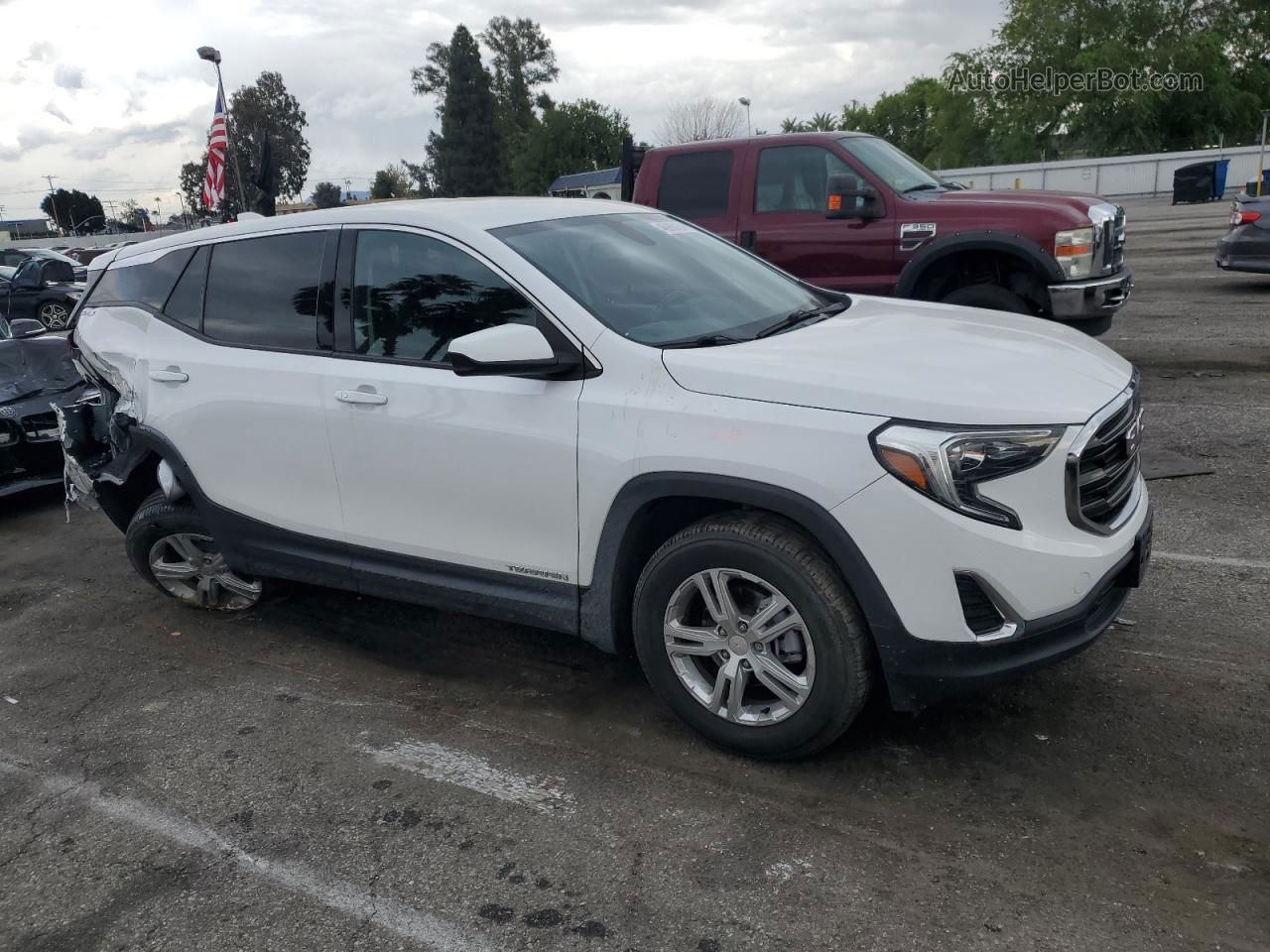 2019 Gmc Terrain Sle White vin: 3GKALMEV7KL298189