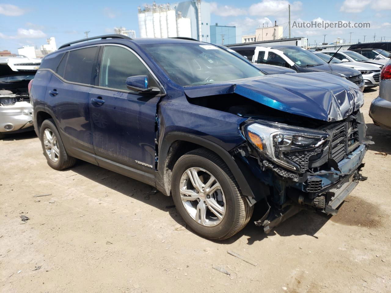 2019 Gmc Terrain Sle Blue vin: 3GKALMEV7KL394260