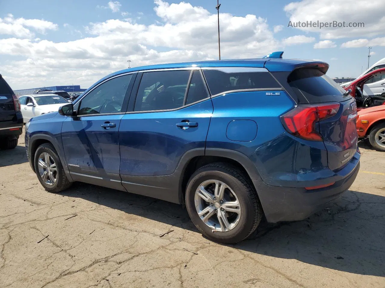 2020 Gmc Terrain Sle Синий vin: 3GKALMEV7LL111955