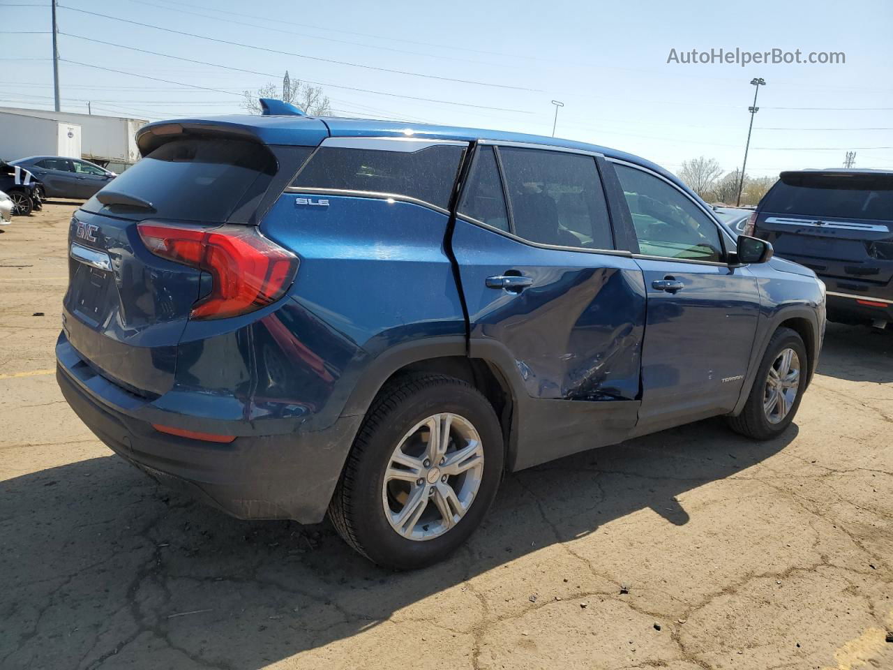 2020 Gmc Terrain Sle Синий vin: 3GKALMEV7LL111955