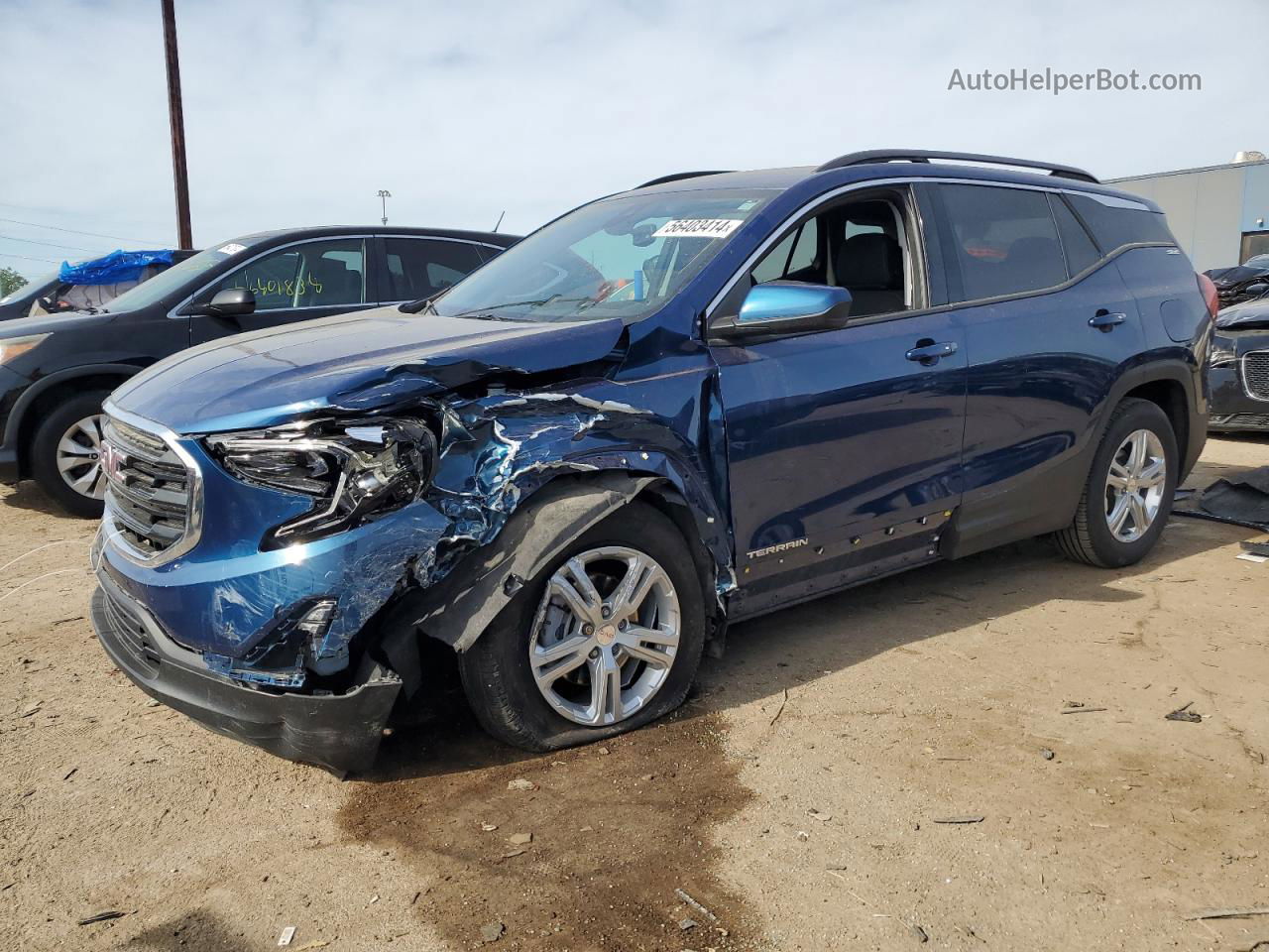 2020 Gmc Terrain Sle Синий vin: 3GKALMEV7LL162193