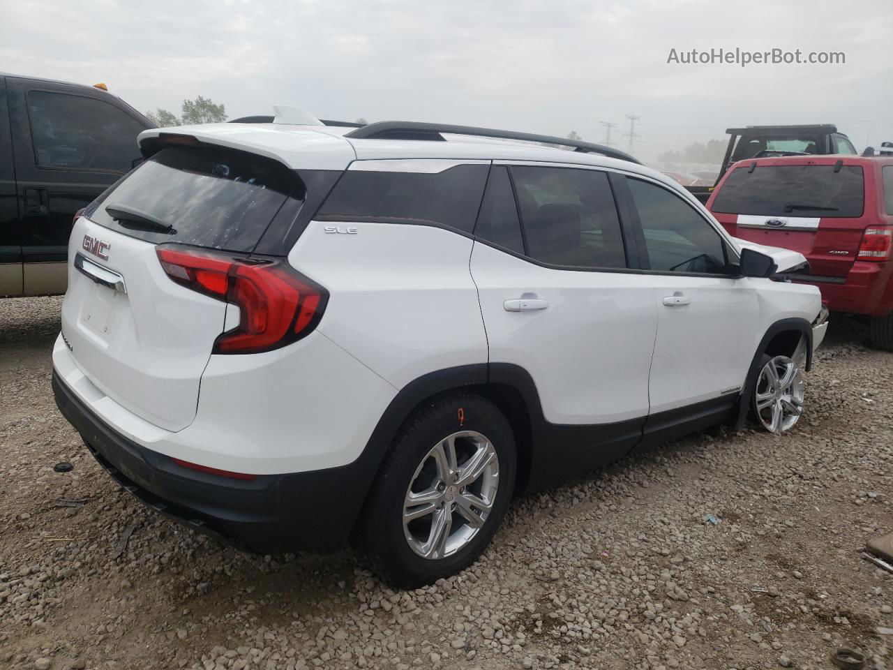 2019 Gmc Terrain Sle White vin: 3GKALMEV8KL155543