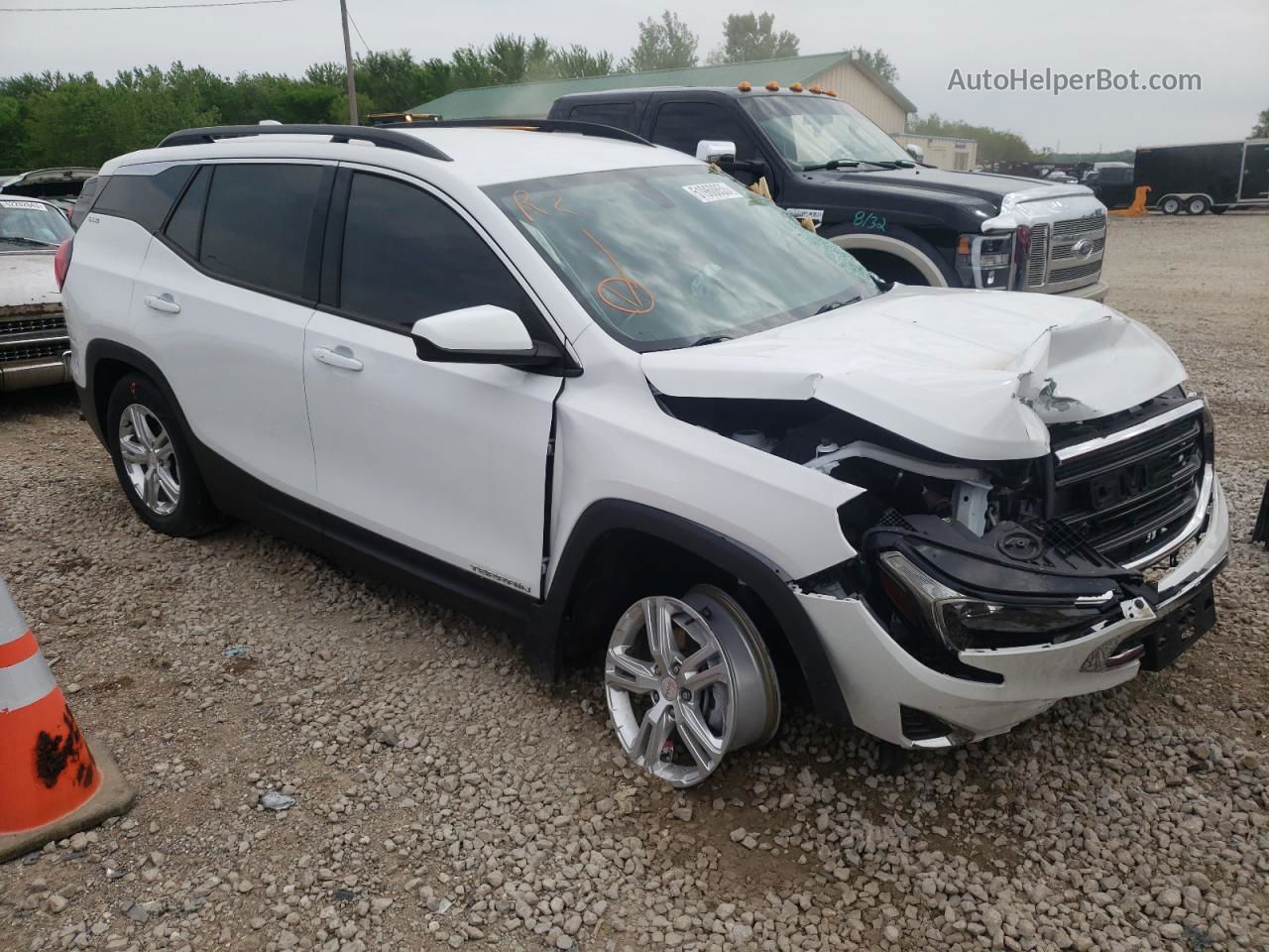 2019 Gmc Terrain Sle White vin: 3GKALMEV8KL155543