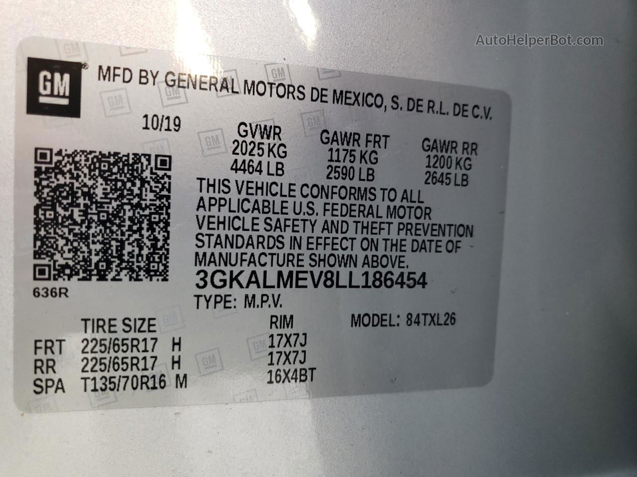 2020 Gmc Terrain Sle Серебряный vin: 3GKALMEV8LL186454