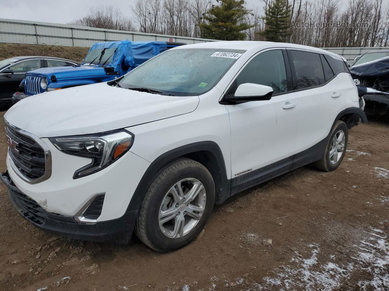 2019 Gmc Terrain Sle White vin: 3GKALMEV9KL206869