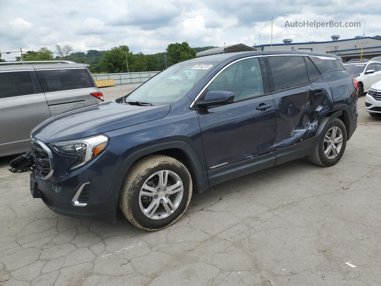 2019 Gmc Terrain Sle Синий vin: 3GKALMEVXKL156905