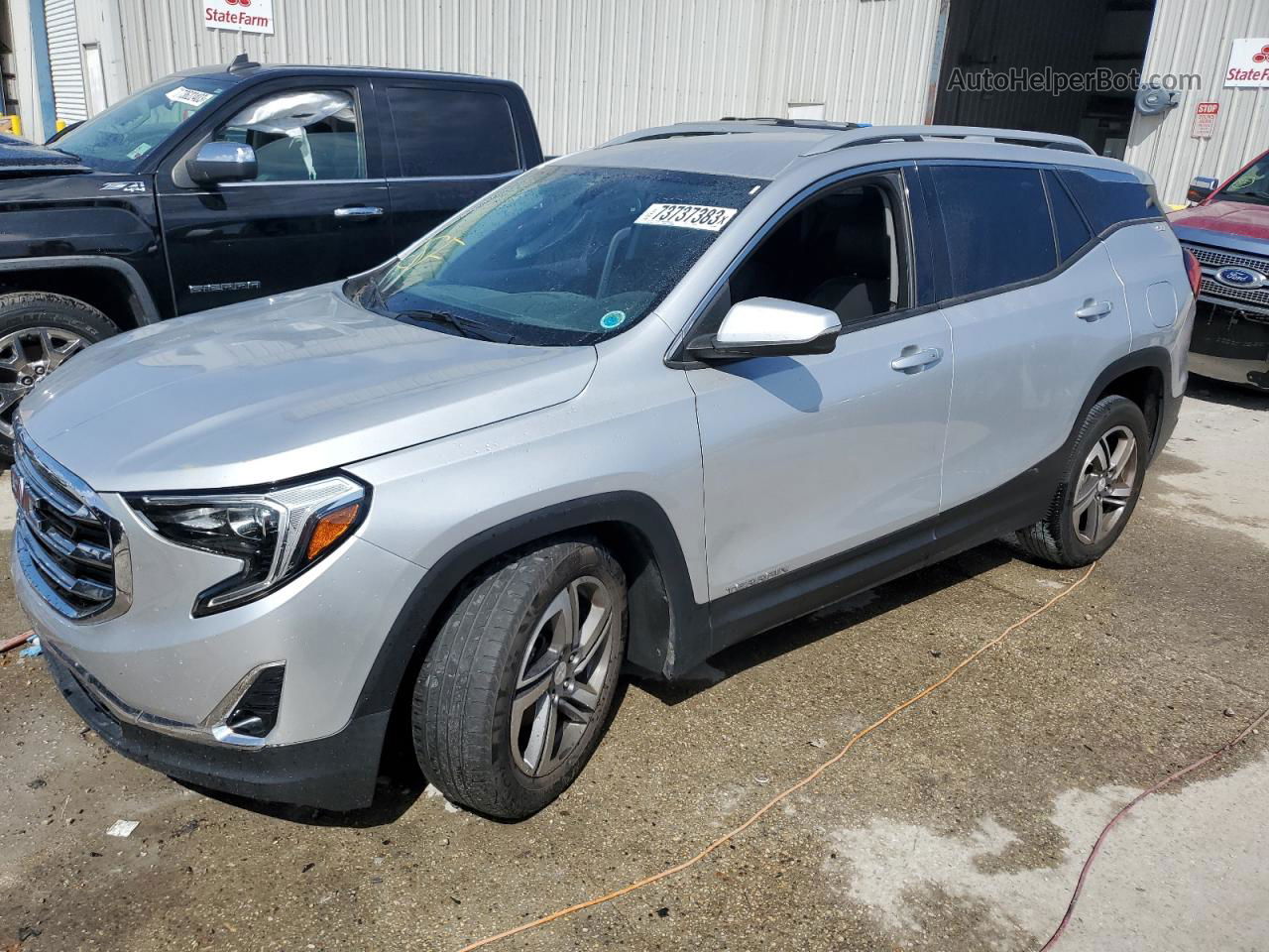 2019 Gmc Terrain Slt Серебряный vin: 3GKALPEV0KL224064